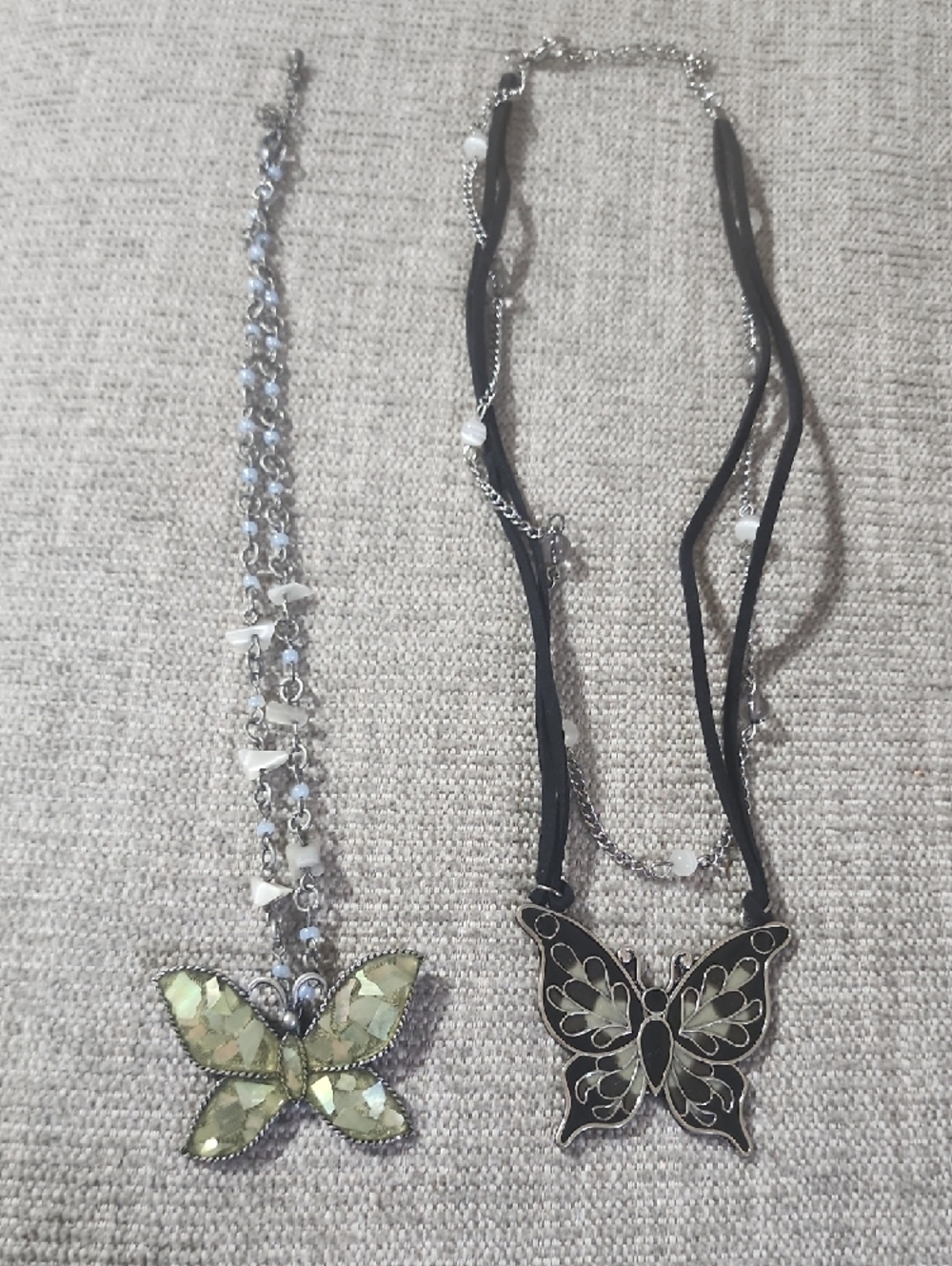 2  Butterfly Pendant Necklaces - Women's Jewelry Set/ Bundle - Picture 12 of 15